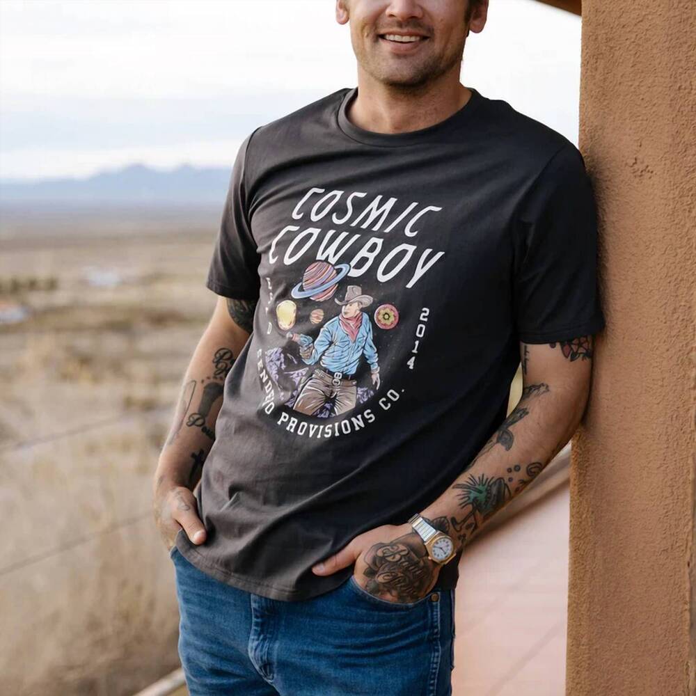 NEW SENDERO PROVISIONS CO. cosmic cowboy t-shirt in black